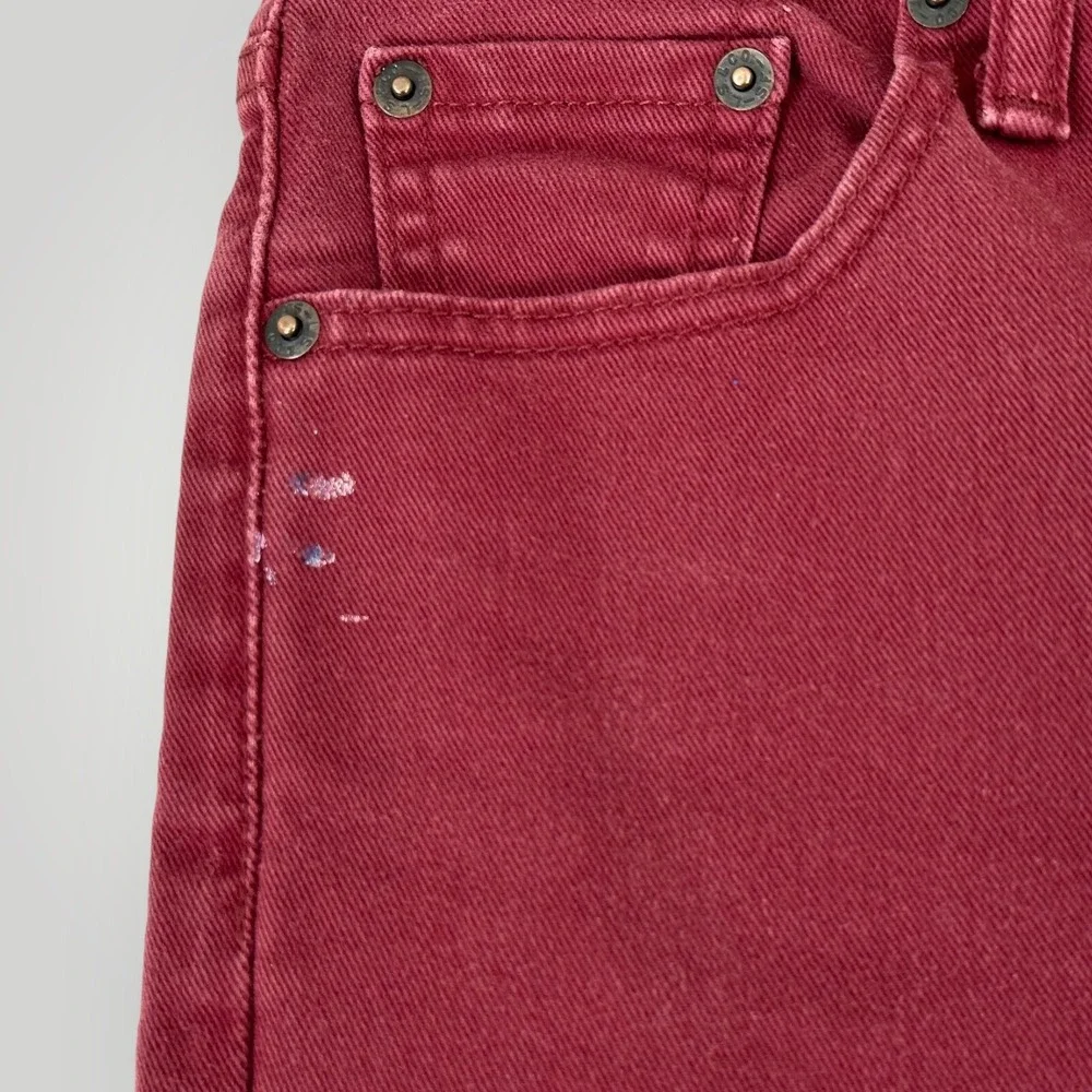Levi's 513 Jeans Men's 30x30‎ Straight Leg Red Pants White Tab